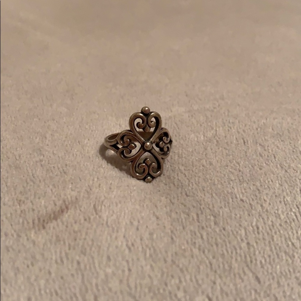 James Avery Sterling Silver Adorned Hearts Ring